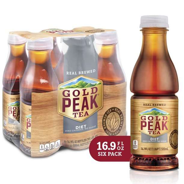 (6 Bottles) Gold Peak Diet Iced Tea, 16.9 fl oz