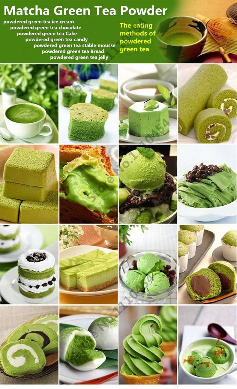 80g Natural Organic Matcha Green Tea Powder slimming tea ...