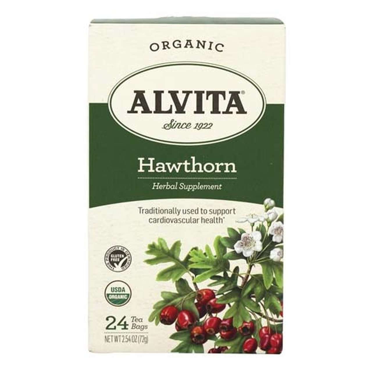 Alvita Teas Organic Caffeine Free Hawthorn Tea Bags