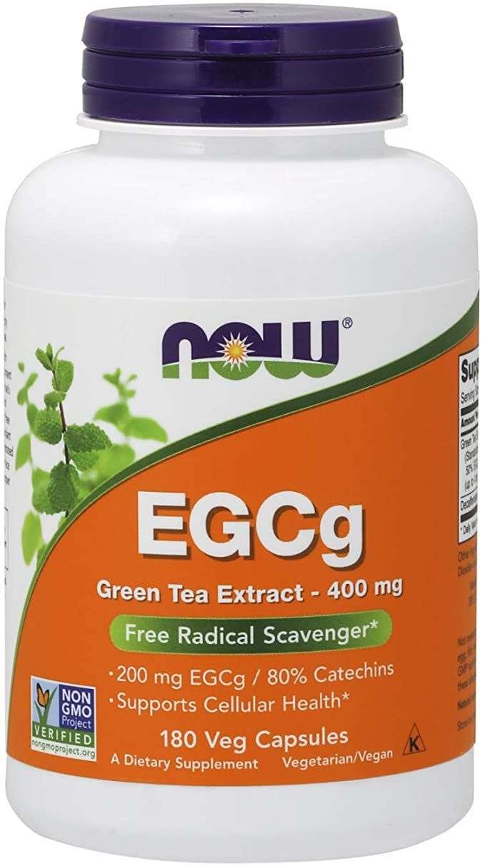 Amazon.com: NOW Supplements, EGCg Green Tea Extract 400 mg ...