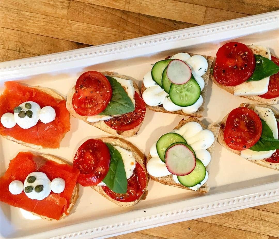 Assorted open Tea sandwiches with a modern twistfresh to order.. great ...