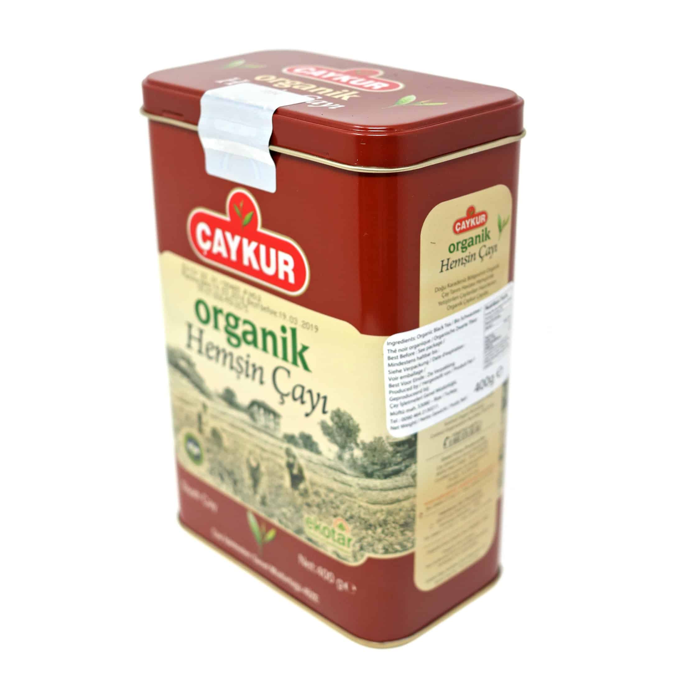 Caykur Organic Hemsin Turkish Tea in Metal Can, 400 Gr