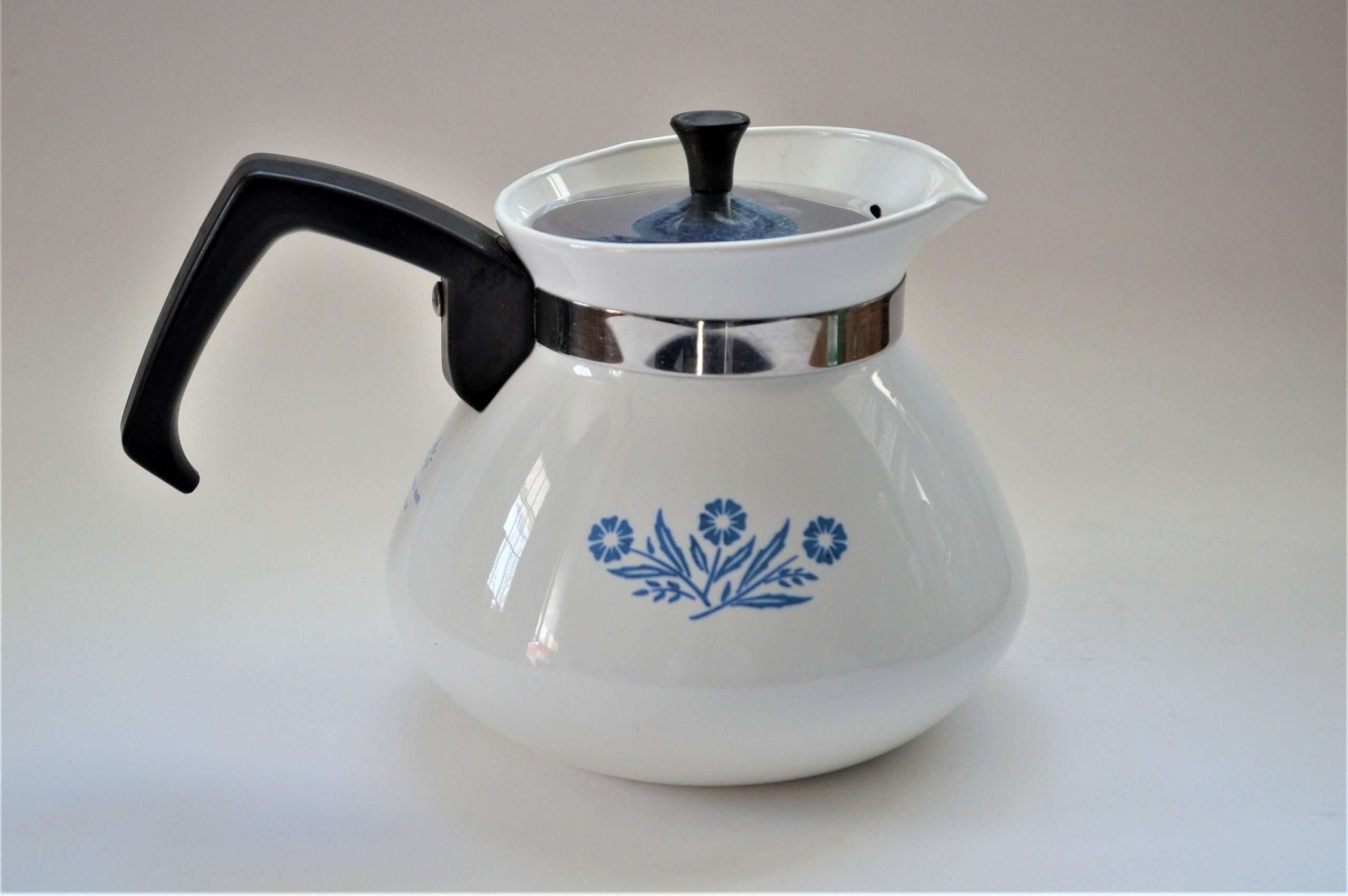 Corning Ware Blue Cornflower 6 Cup Coffee Pot Tea Kettle ...