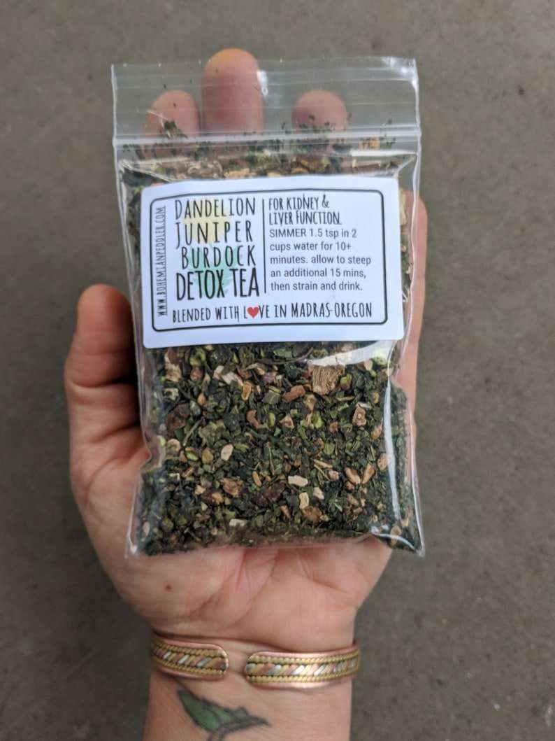 Detox Tea Juniper Burdock Dandelion Root Herbal Tisane