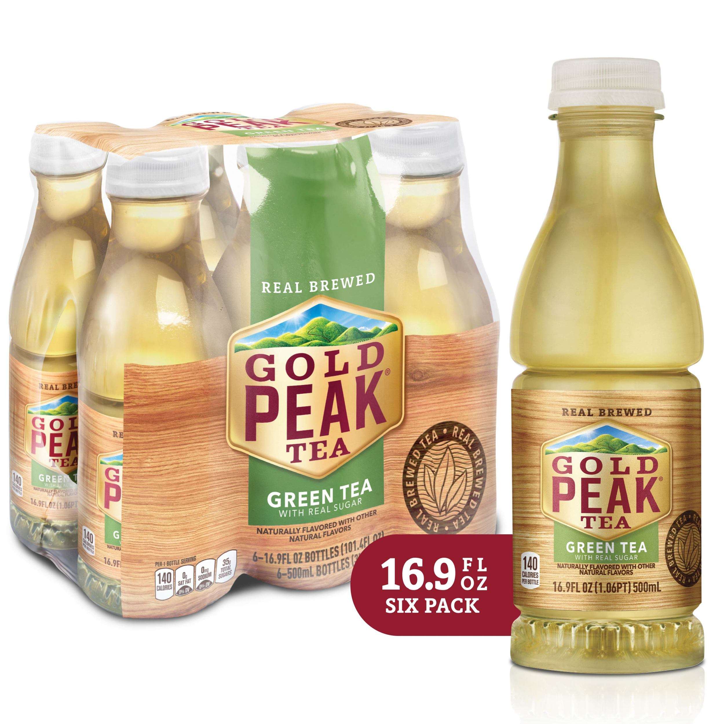 Gold Peak Green Iced Tea Drink, 16.9 fl oz, 6 Pack ...