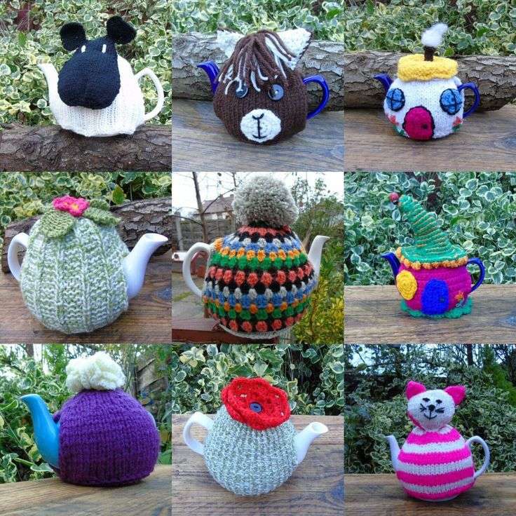 hand knitted tea cosy