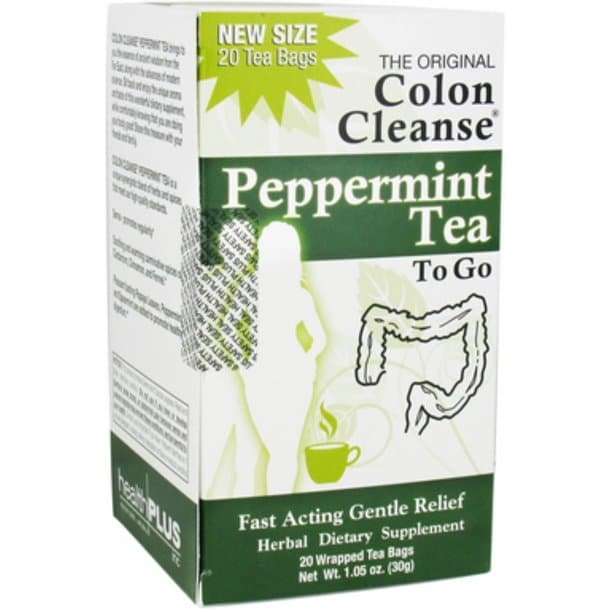 Health Plus Colon Cleanse Peppermint Tea To Go, Tea Bags 20 ea ...