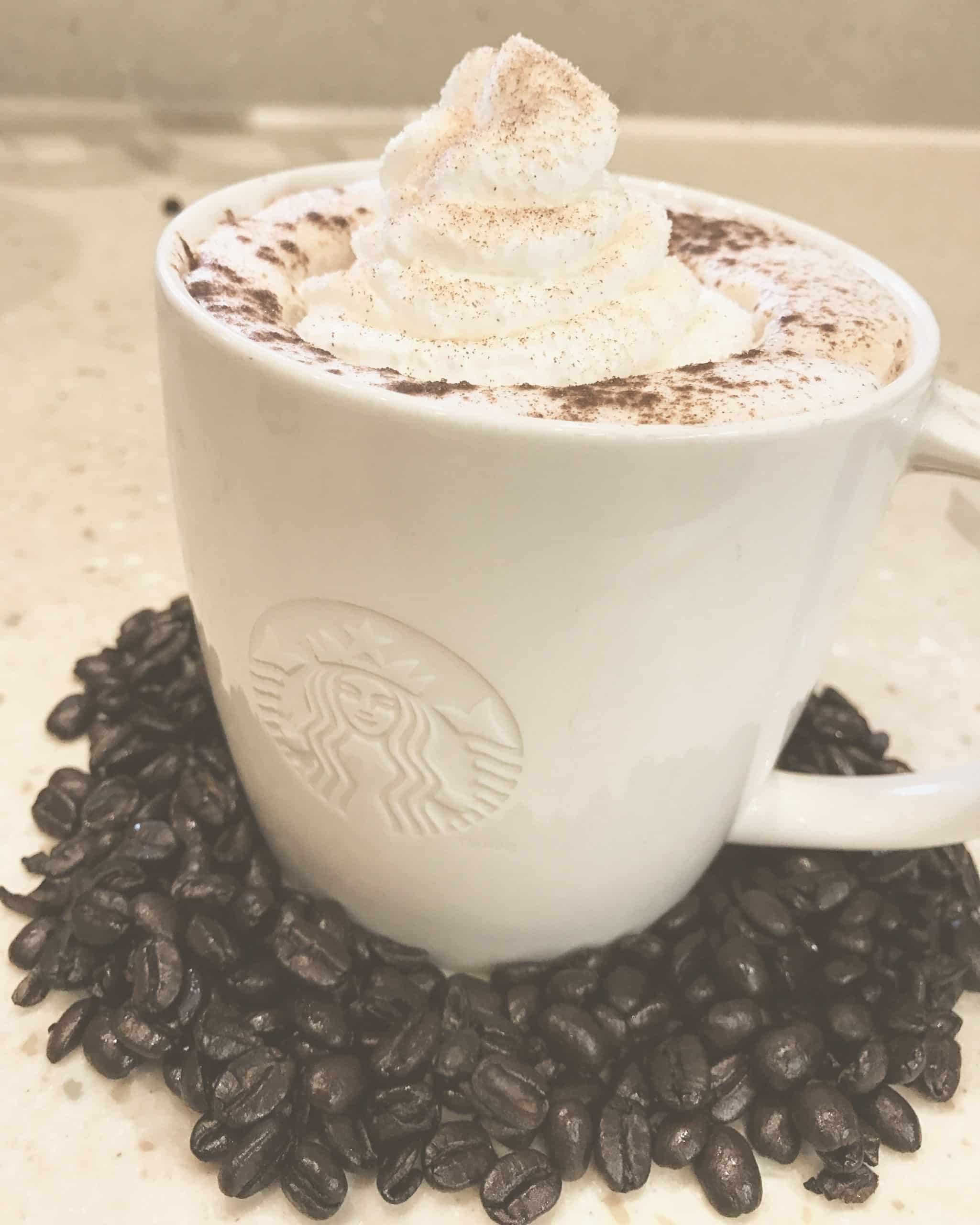 I made a cute cinnamon dolce latte at work : starbucks