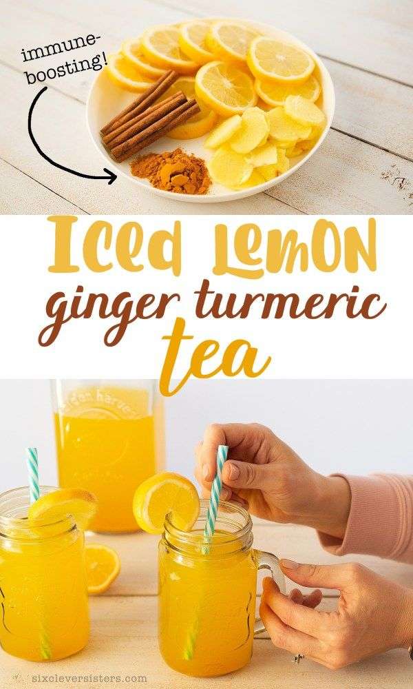 Iced Lemon Ginger Turmeric Tea