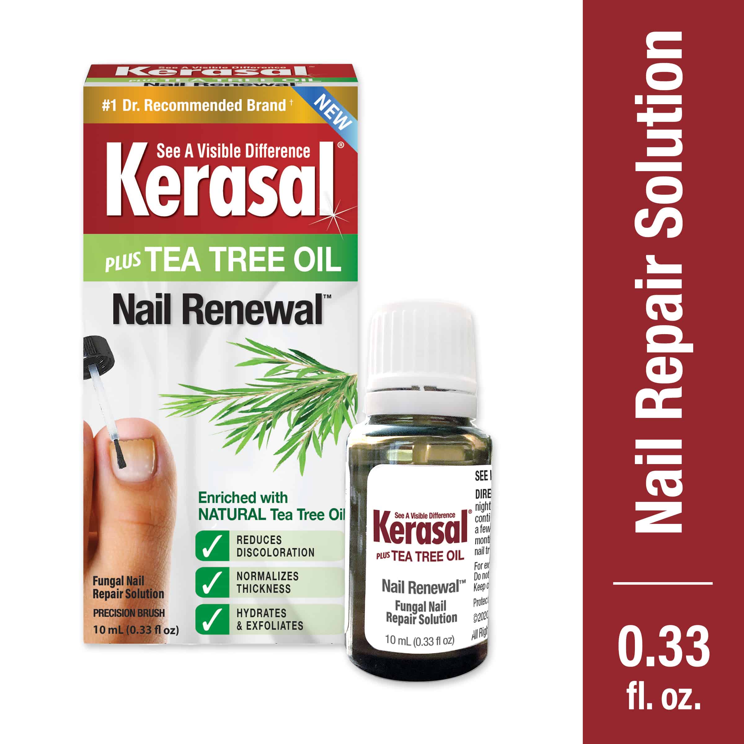 Kerasal Fungal Nail Renewal, Repair Solution with Tea Tree Oil for ...