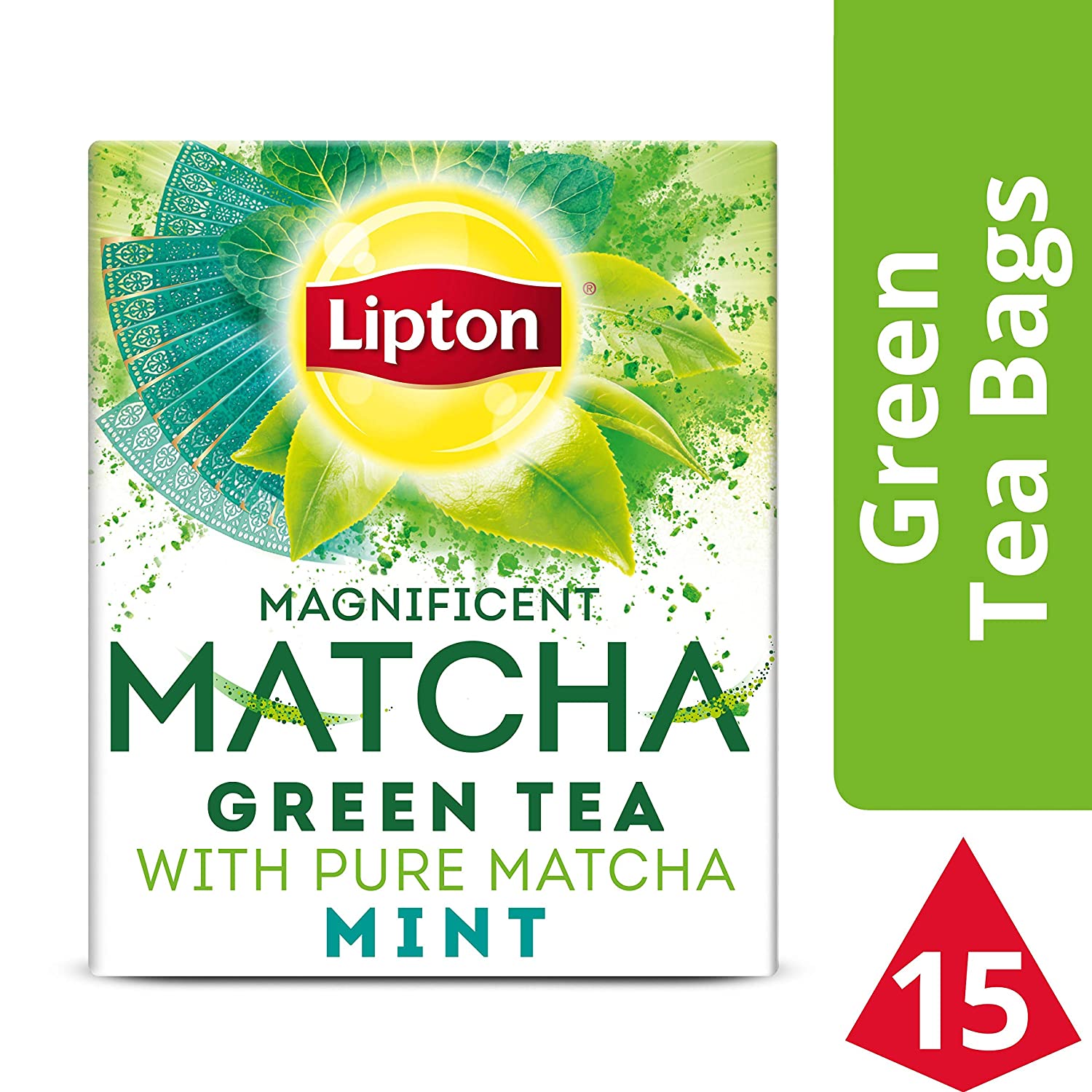 Lipton Magnificent Matcha Green Tea Bags, Mint 15 ct (Pack ...