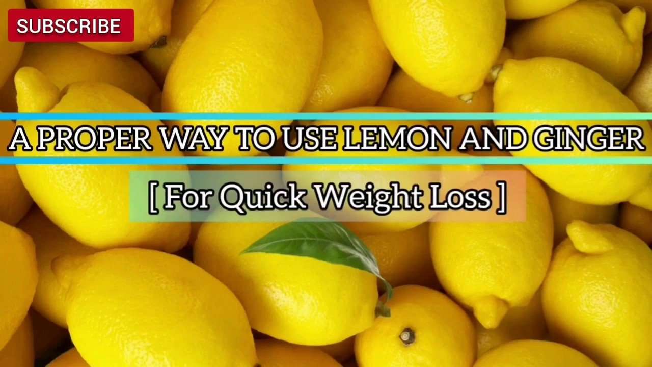 Lose Weight Fast with Lemon and Ginger Weight Loss Detox ...