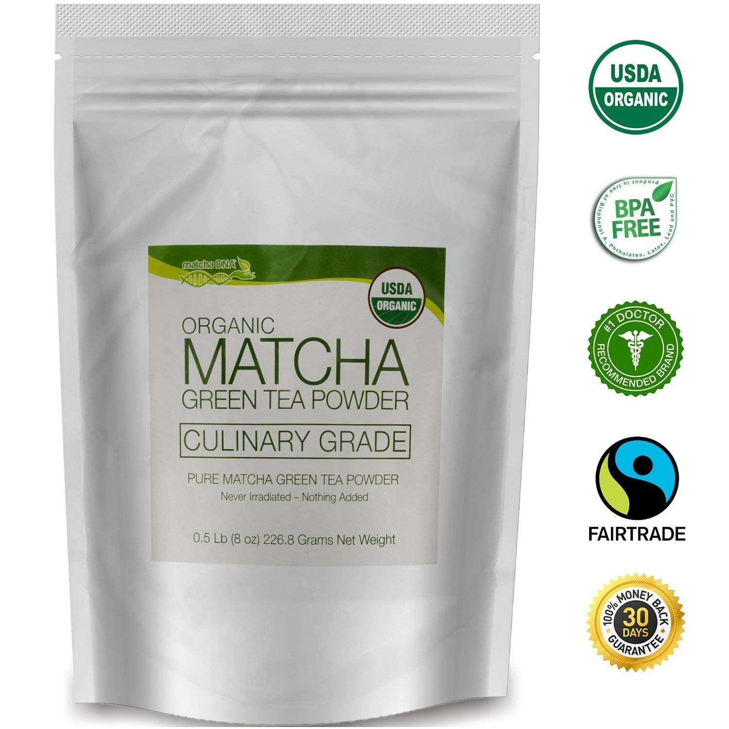 MatchaDNA USDA 8 oz Organic Matcha Green Tea Powder ...