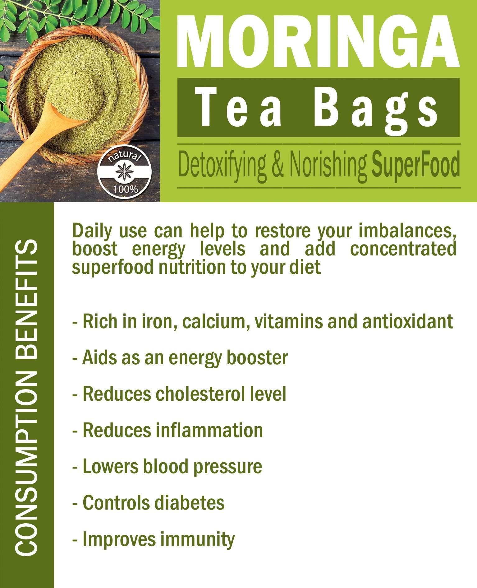 Moringa Tea Bags 30G (20 Sachets)