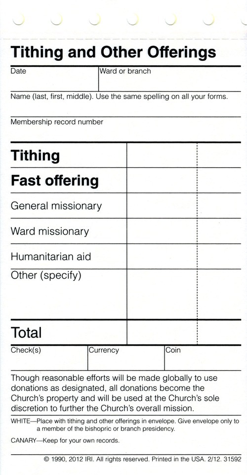 Next time Mormons pay tithing, they may notice something new