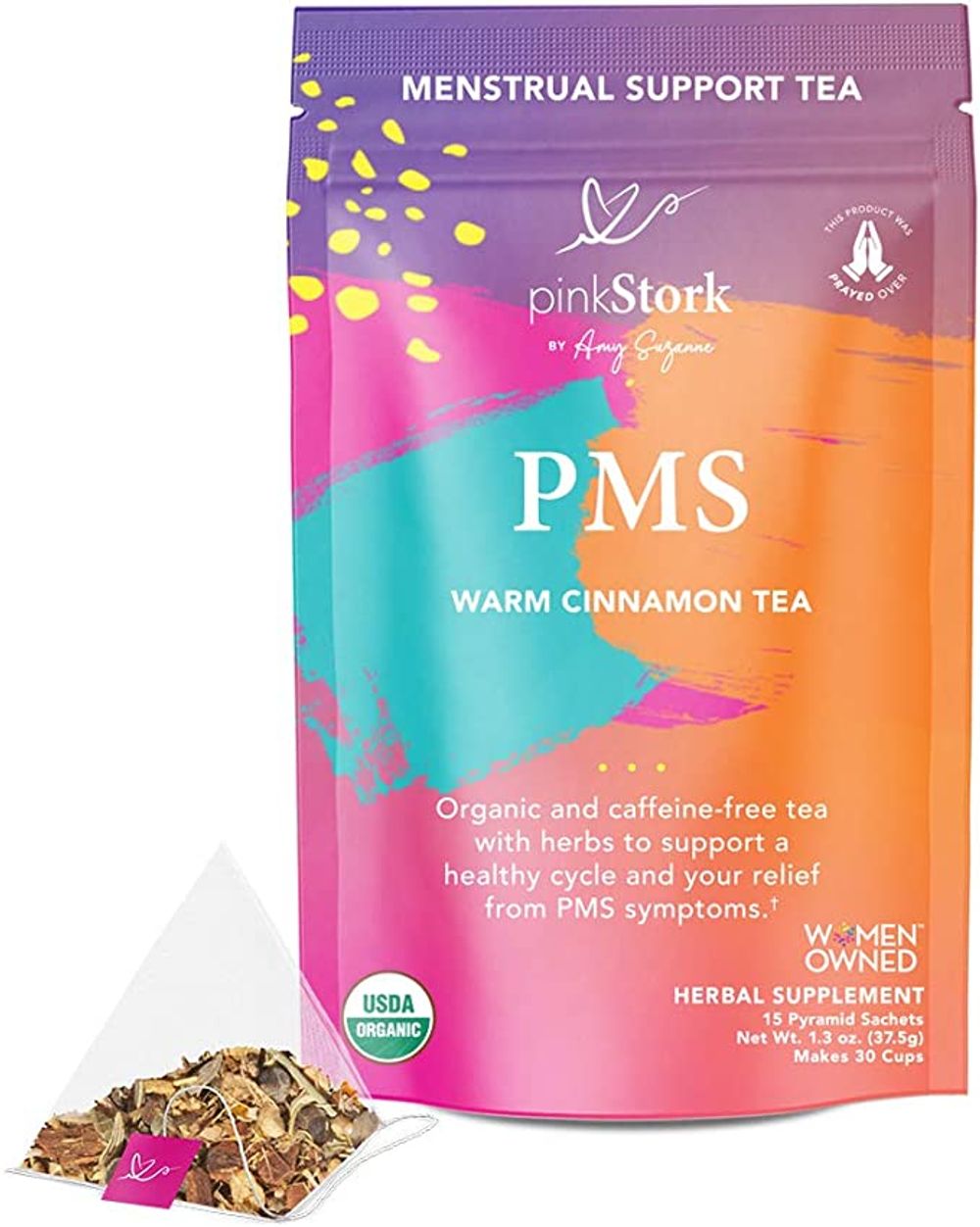 Pink Stork PMS Tea: Warm Cinnamon Tea, 100% Organic, Natural Period ...
