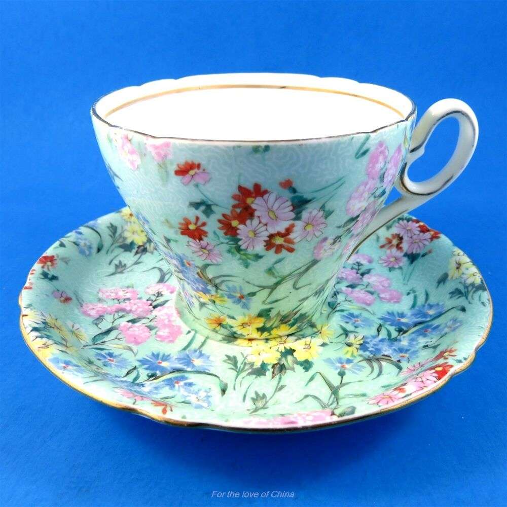Pretty Chintz "Melody" Shelley Tea Cup and Saucer Set