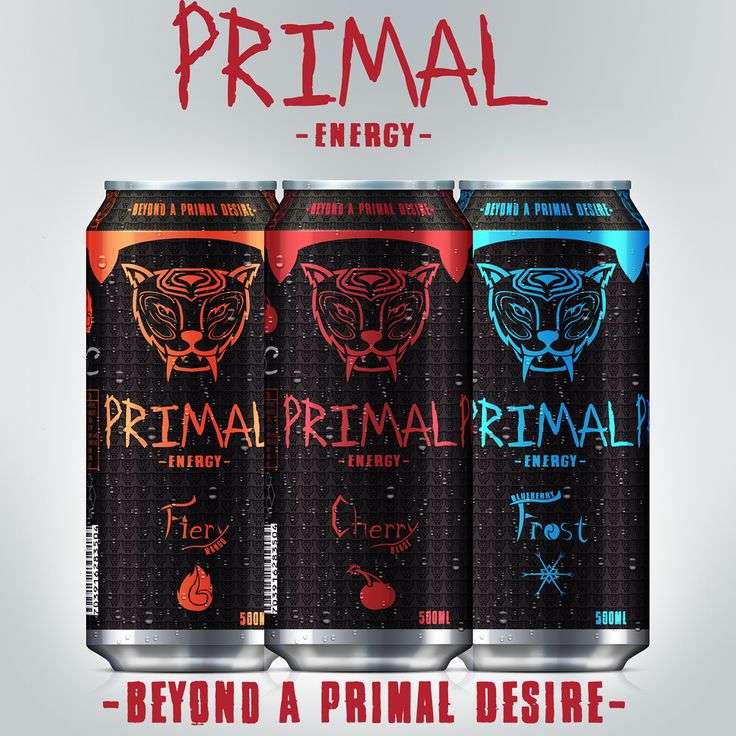 Primal Energy Drink Packaging Design on Behance