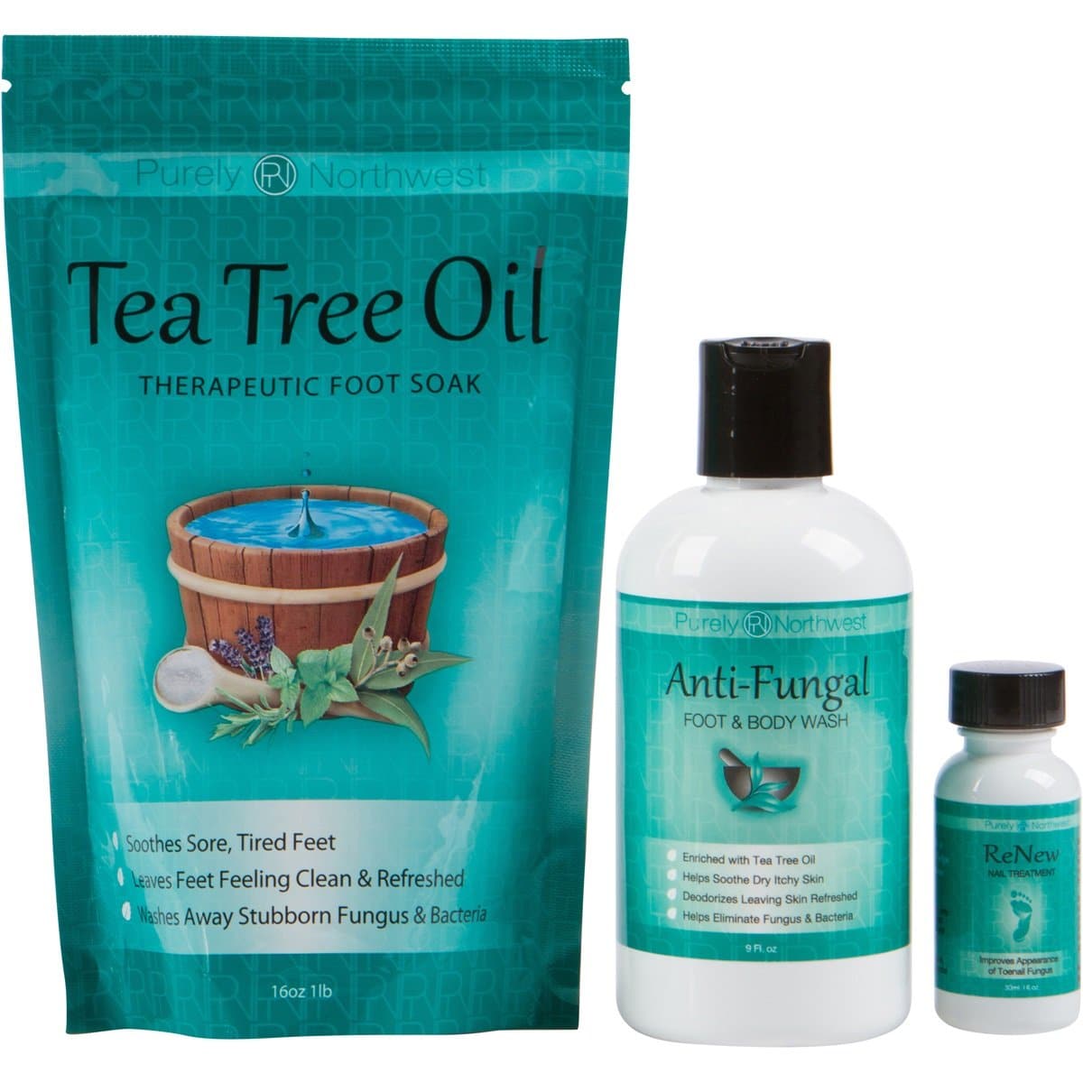 Purely Northwest Toenail Fungus Treatment with 16 oz Tea Tree Oil Foot ...