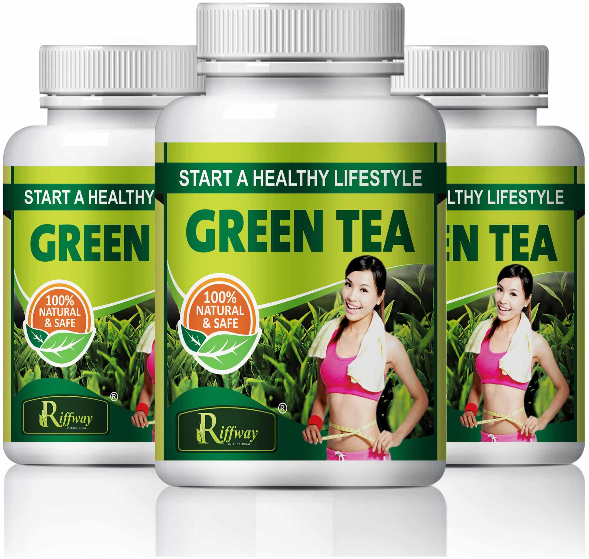 Riffway Green Tea Herbal Capsules For Fat Burning and Improve Brain