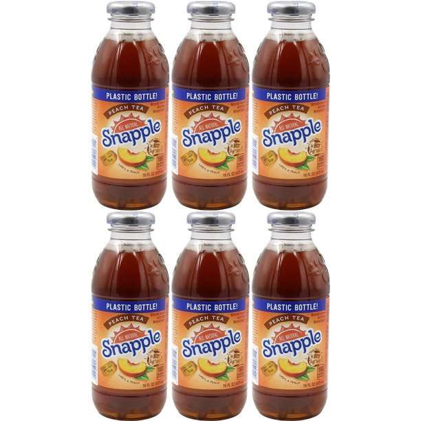 Snapple Peach Tea, All Natural, 16oz Bottle (Pack of 6 ...