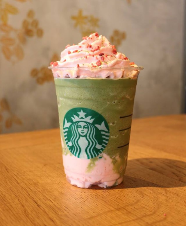Starbucks Green Tea Strawberry Blossom Frappuccino
