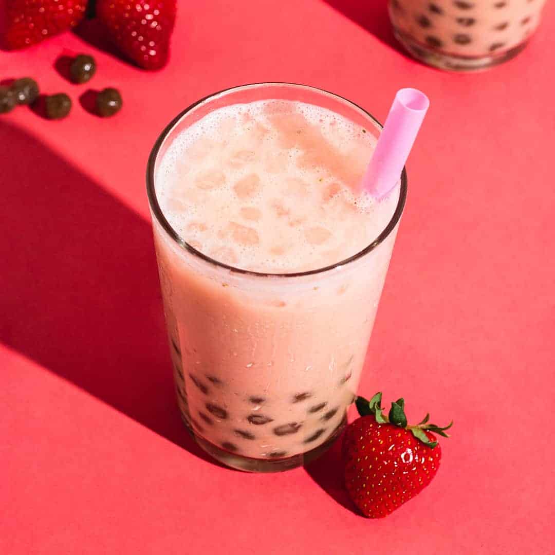 Strawberry Mango Bubble Tea  Mocktail.net: Best Easy Drink Recipes