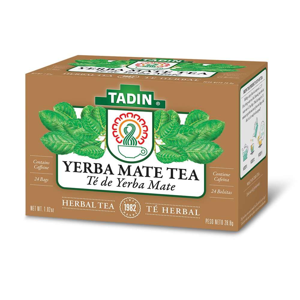 Tadin Yerba Mate Herbal Tea. Boost Energy &  Lowers Blood Sugar. 24 Bags ...