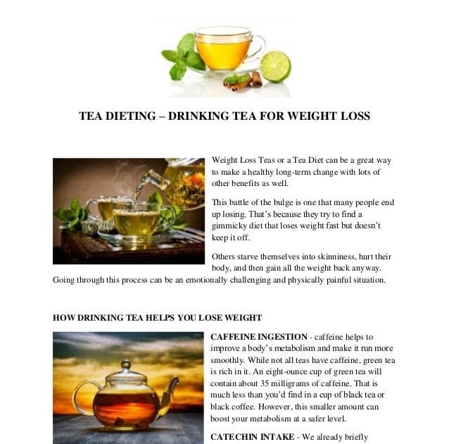 Tea That Helps You Lose Weight Fast ~ Solution For You About Weight ...