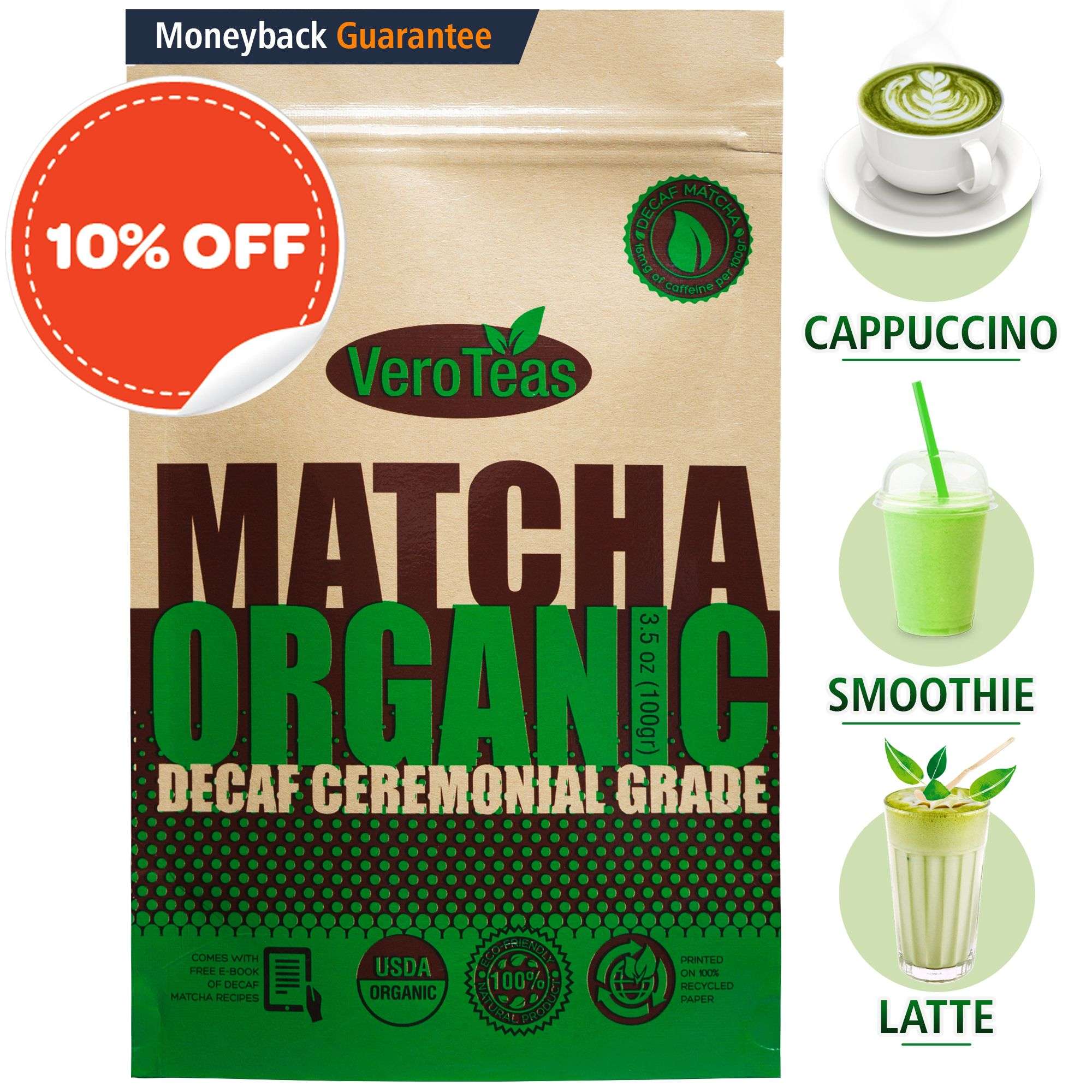 THE ONLY DECAF MATCHA on the US market