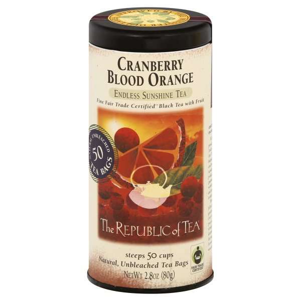 The Republic Of Tea Cranberry Blood Orange Black Tea, 50 Tea Bags ...