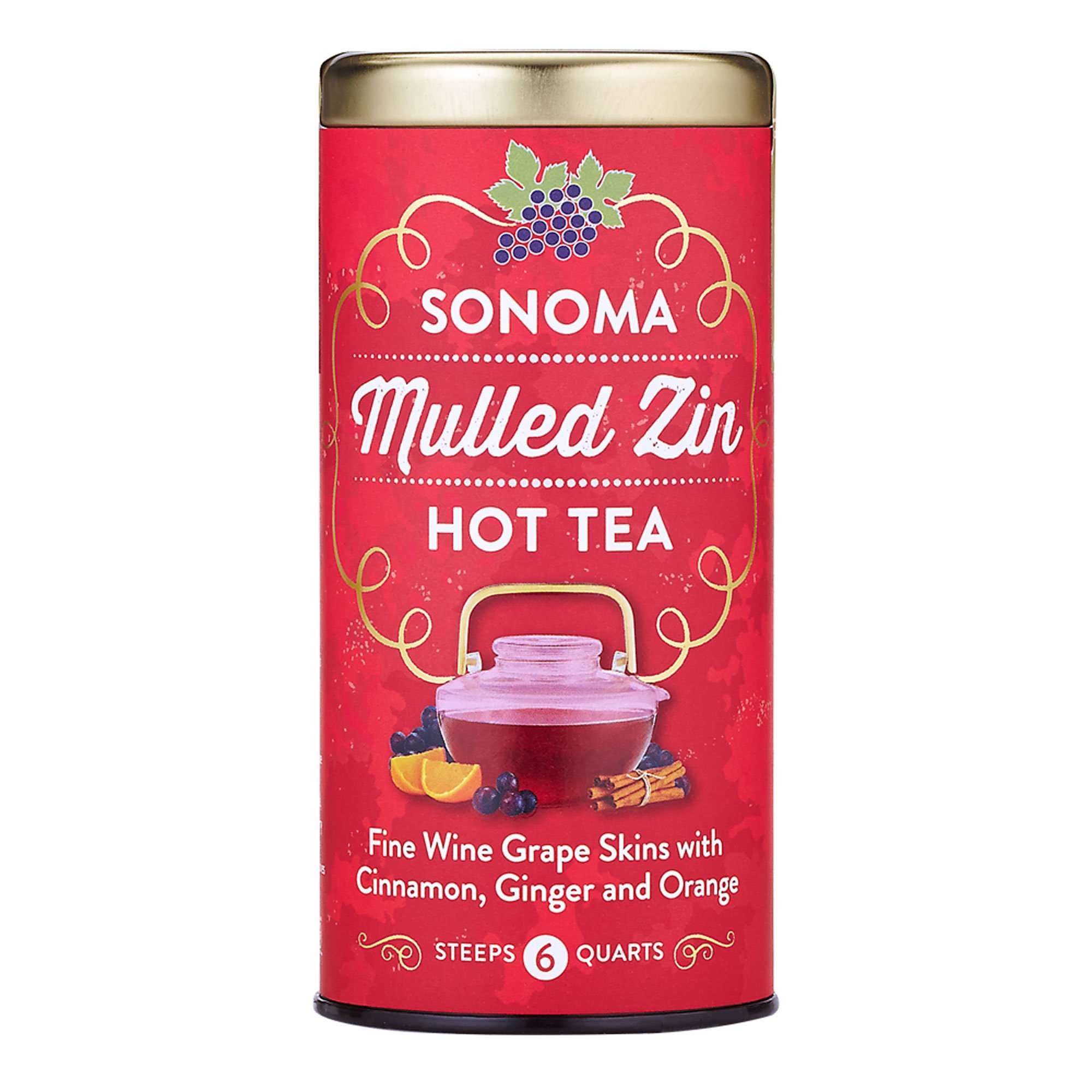 The Republic of Tea Sonoma Mulled Zin Hot Tea, 6 Large Tea Pouches / 6 ...