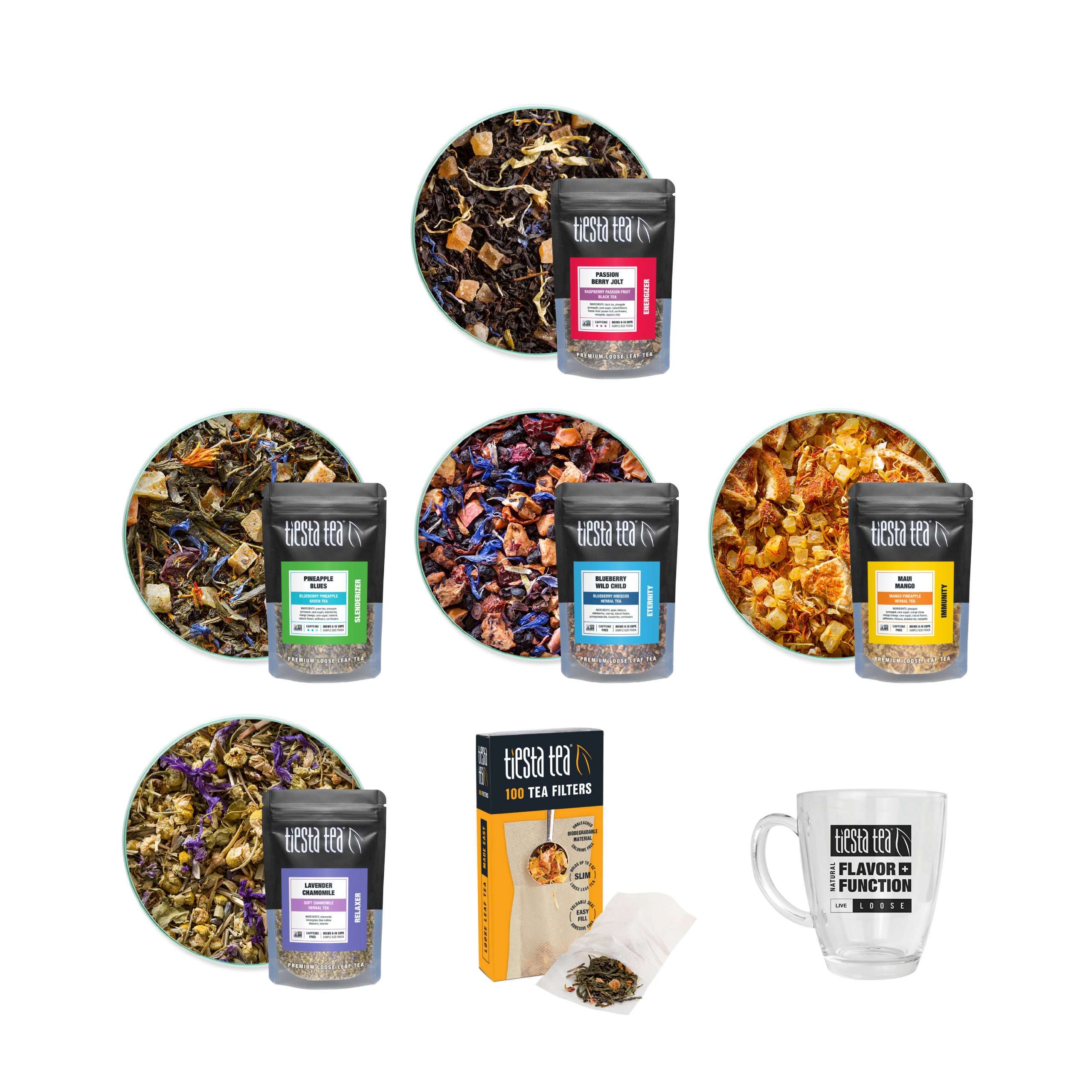 Tiesta Tea Loose Leaf Tea Starter Kit, Loose Leaf Tea Variety Pack with ...