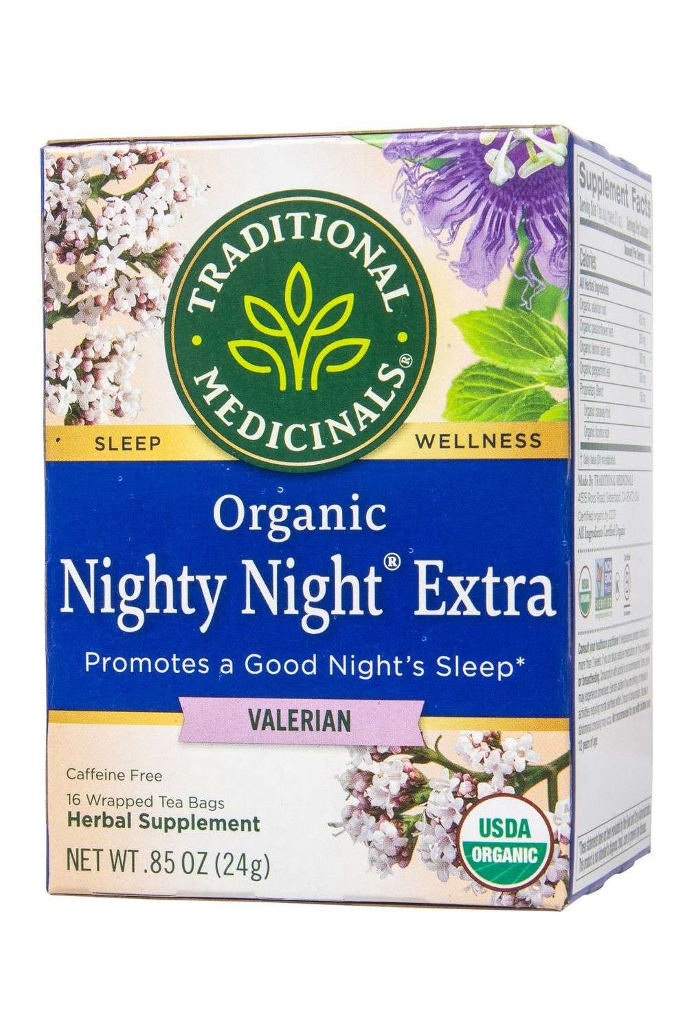 Traditional Medicinals Nighty Night Valerian Tea, Organic ...