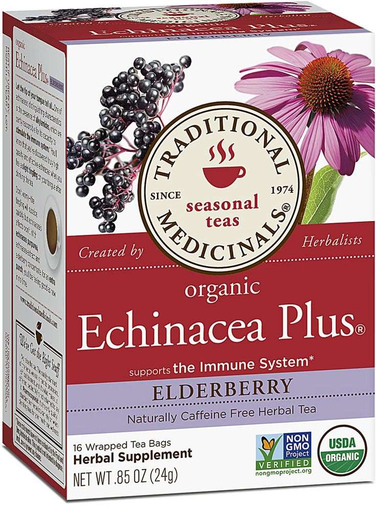 Traditional Medicinals Organic Echinacea Plus Elderberry ...