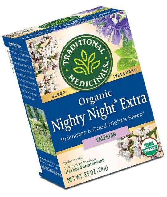 Traditional Medicinals Organic Nighty Night Valerian Relaxation Tea, 16 ...
