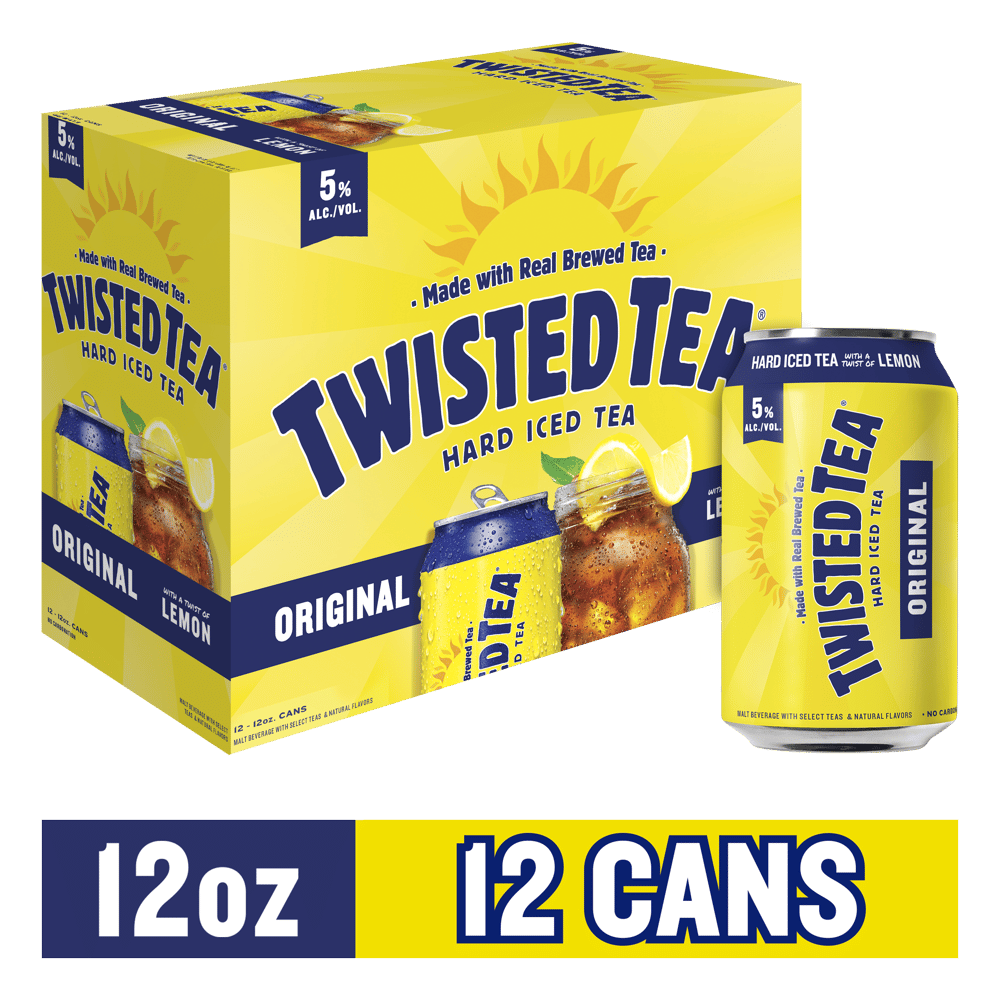 Twisted Tea Original Hard Iced, 12 pack beer cans, 12 fl oz