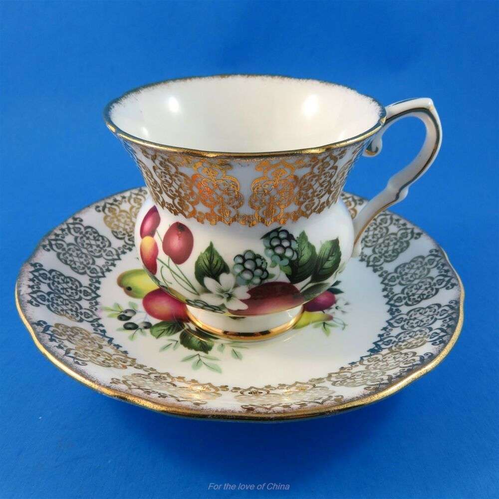 Unusual Shaped Fruit & Gold Royal Stafford Tea Cup and ...