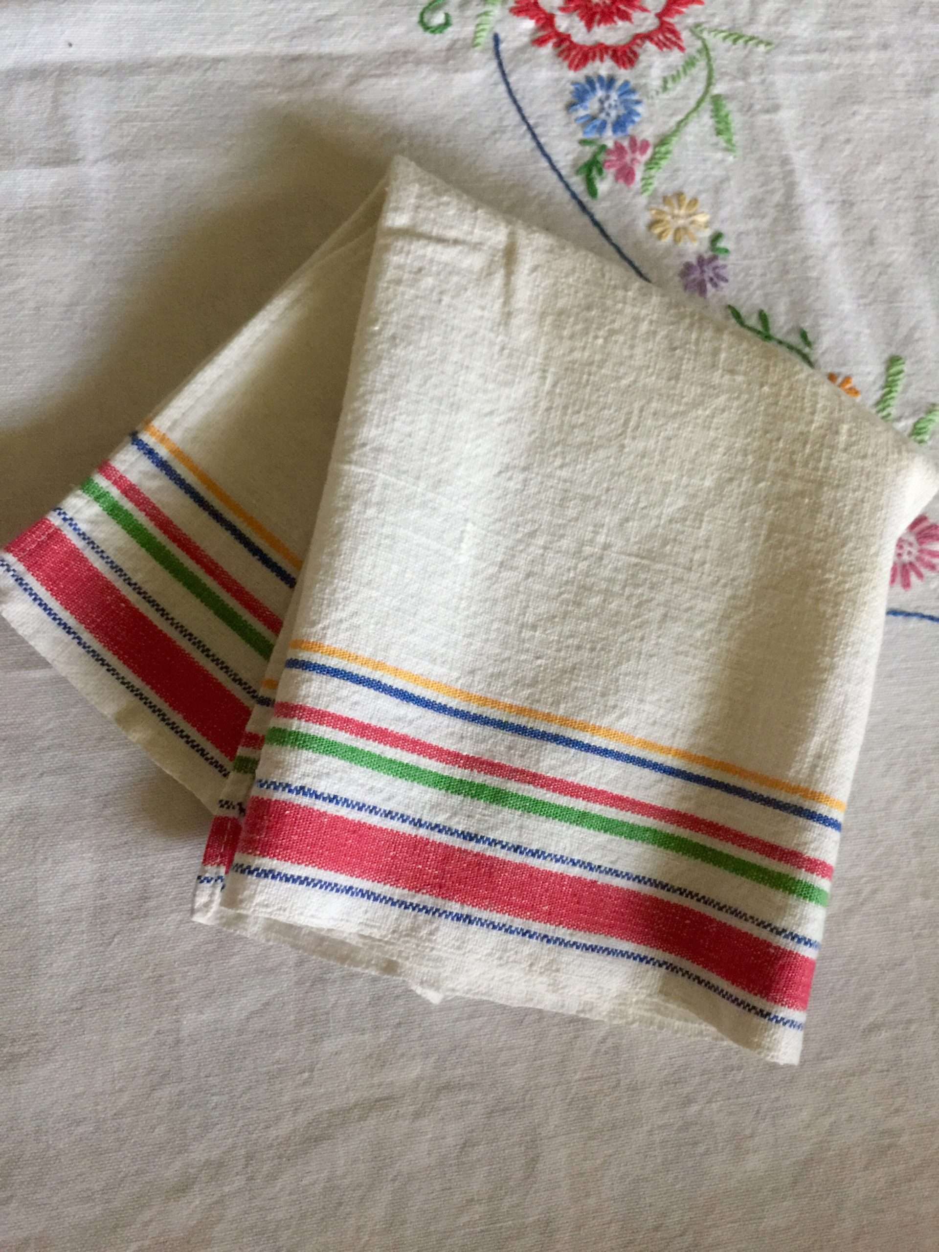 Vintage Startex Linen/Cotton Blend Kitchen, Tea Towel ...