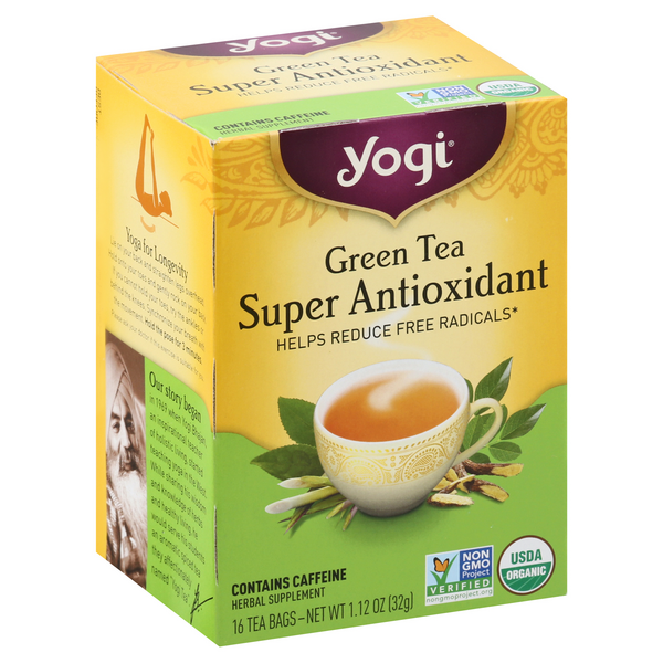 Yogi Organic Green Tea Super Antioxidant Tea 16Ct Bags ...