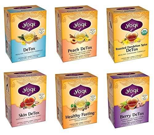 Yogi Tea DeTox Tea 6 Flavor Variety Pack (Pack of 6 ...