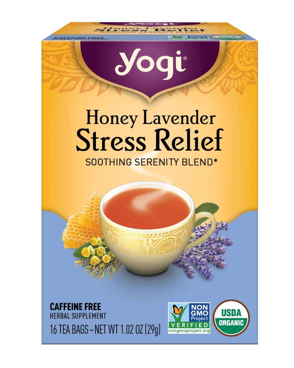 Yogi Tea, Honey Lavender Stress Relief, 16 Count